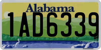 AL license plate 1AD6339