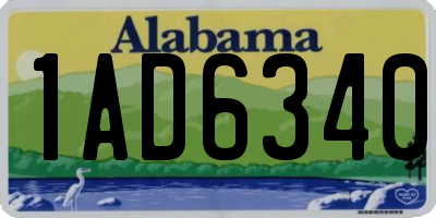 AL license plate 1AD6340