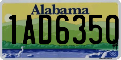 AL license plate 1AD6350