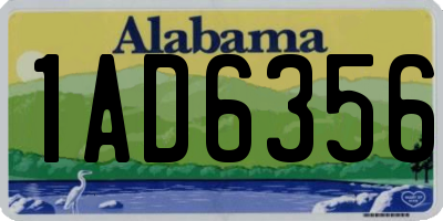 AL license plate 1AD6356