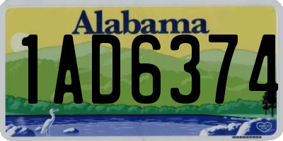 AL license plate 1AD6374