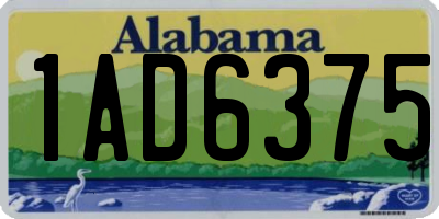 AL license plate 1AD6375