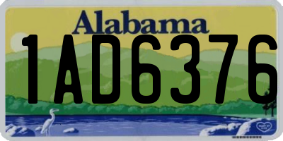 AL license plate 1AD6376