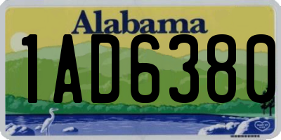 AL license plate 1AD6380