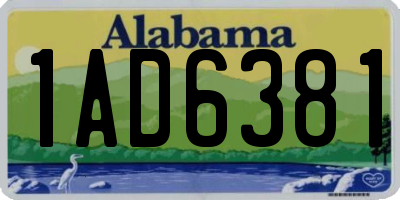 AL license plate 1AD6381