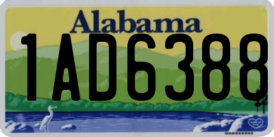 AL license plate 1AD6388
