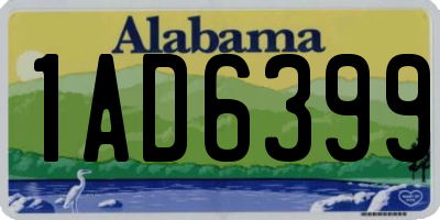 AL license plate 1AD6399