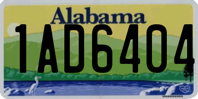 AL license plate 1AD6404