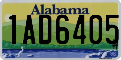 AL license plate 1AD6405