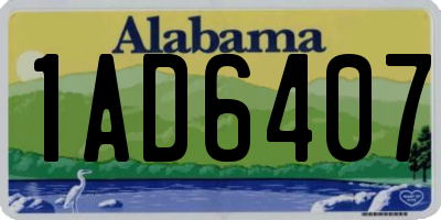 AL license plate 1AD6407