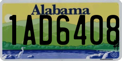 AL license plate 1AD6408