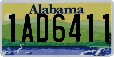 AL license plate 1AD6411