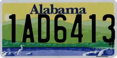 AL license plate 1AD6413