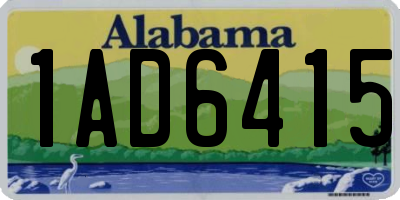 AL license plate 1AD6415
