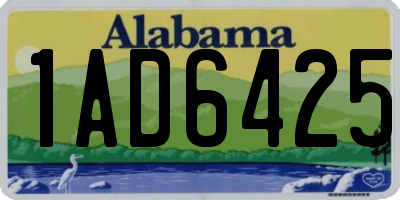 AL license plate 1AD6425