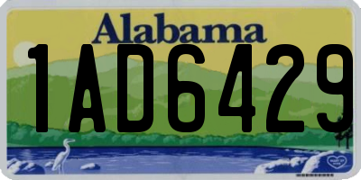 AL license plate 1AD6429