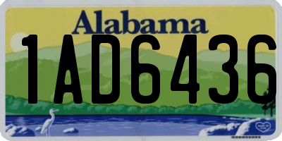 AL license plate 1AD6436