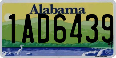 AL license plate 1AD6439