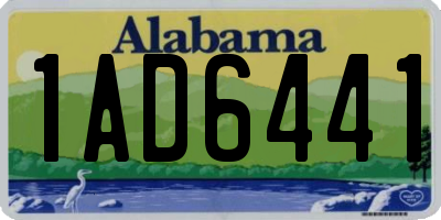 AL license plate 1AD6441
