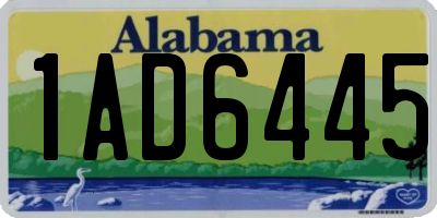 AL license plate 1AD6445