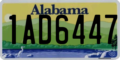 AL license plate 1AD6447