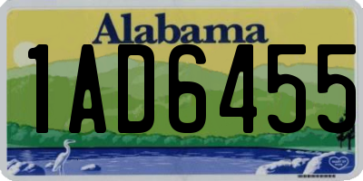 AL license plate 1AD6455