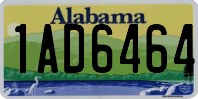 AL license plate 1AD6464