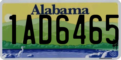 AL license plate 1AD6465