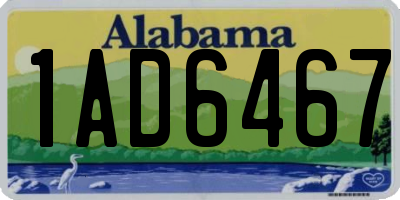 AL license plate 1AD6467