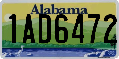 AL license plate 1AD6472