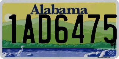 AL license plate 1AD6475