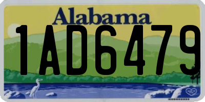 AL license plate 1AD6479