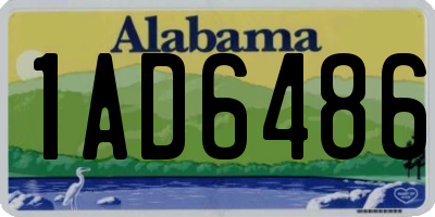 AL license plate 1AD6486