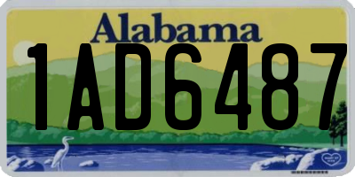AL license plate 1AD6487