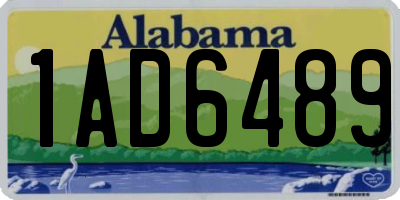 AL license plate 1AD6489