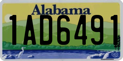 AL license plate 1AD6491