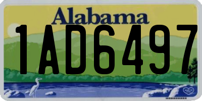 AL license plate 1AD6497