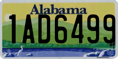 AL license plate 1AD6499