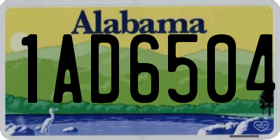 AL license plate 1AD6504