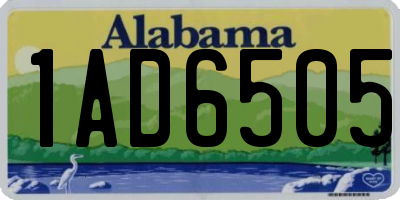 AL license plate 1AD6505