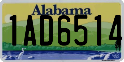 AL license plate 1AD6514