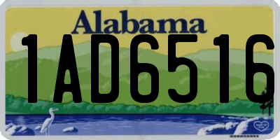 AL license plate 1AD6516