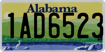AL license plate 1AD6523
