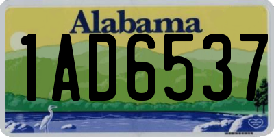 AL license plate 1AD6537