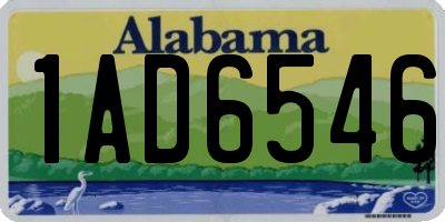 AL license plate 1AD6546