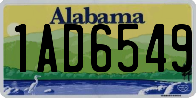 AL license plate 1AD6549