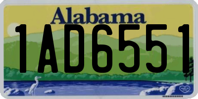 AL license plate 1AD6551