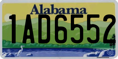 AL license plate 1AD6552