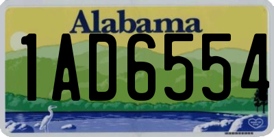 AL license plate 1AD6554