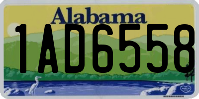 AL license plate 1AD6558